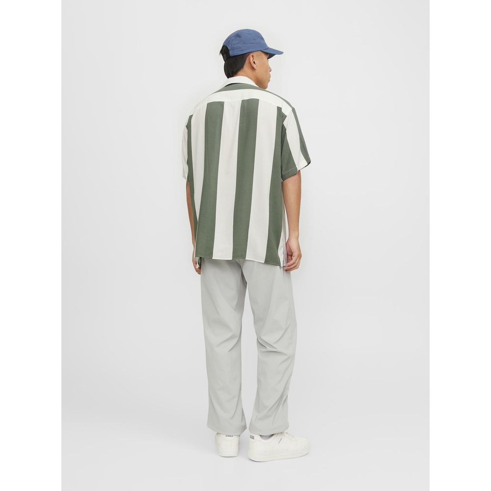 Jack Jones Green Viscose Shortsleeve Shirt - ClickThatClicks 