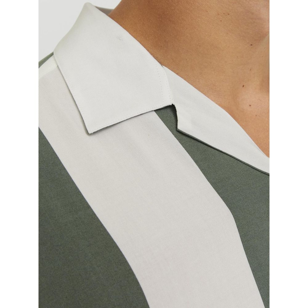 Jack Jones Green Viscose Shortsleeve Shirt - ClickThatClicks 