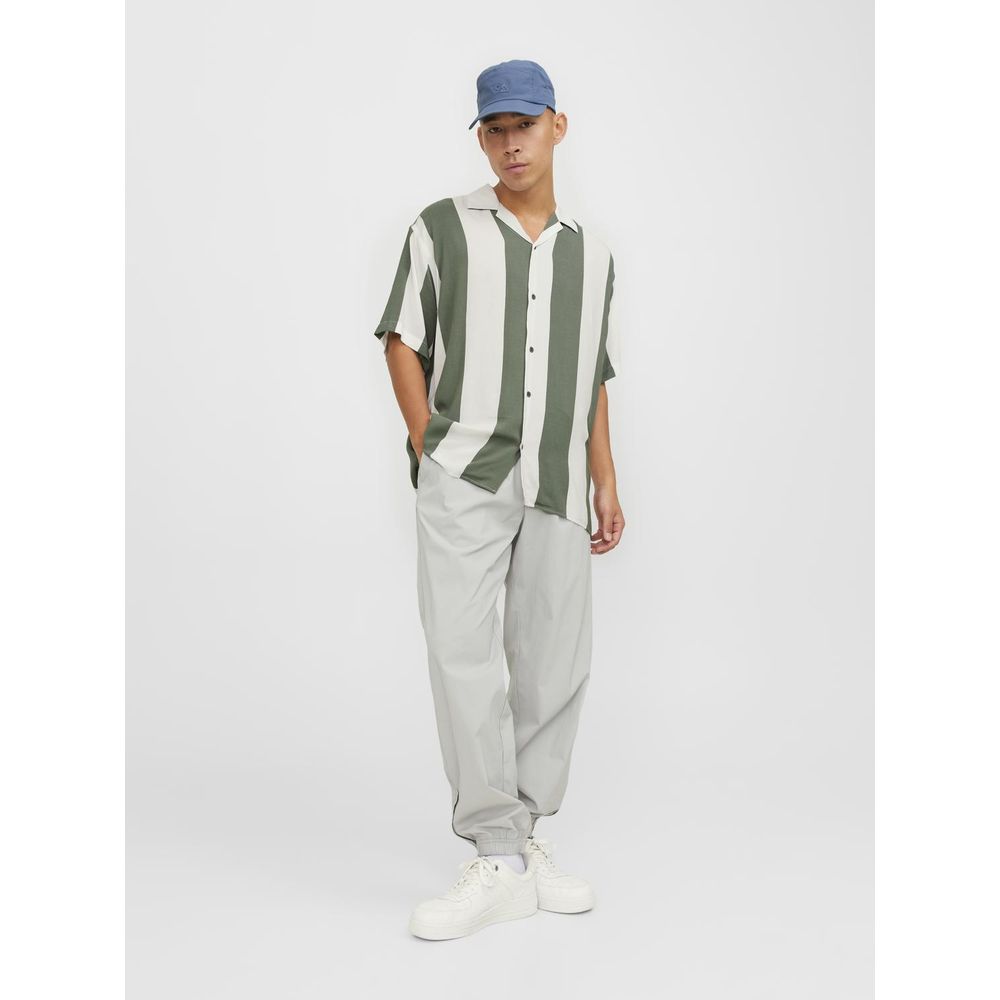 Jack Jones Green Viscose Shortsleeve Shirt - ClickThatClicks 