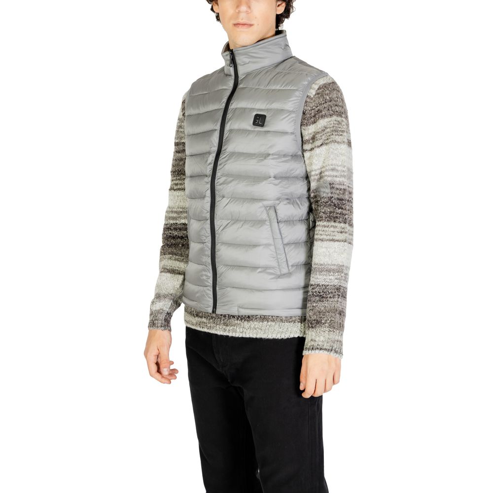 Gianni Lupo Gray Polyamide Sleveless Jacket - ClickThatClicks 