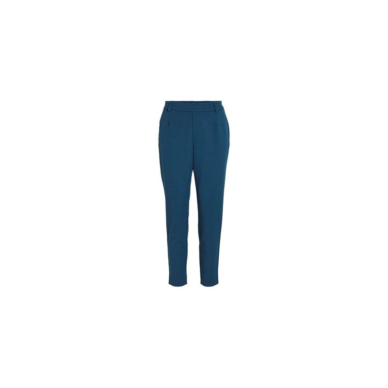 Vila Clothes Blue Polyester Pants