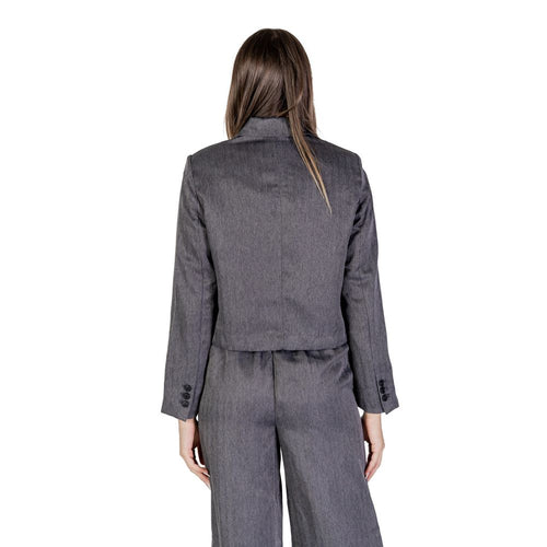 Jacqueline De Yong Gray Polyester Blazer - ClickThatClicks 