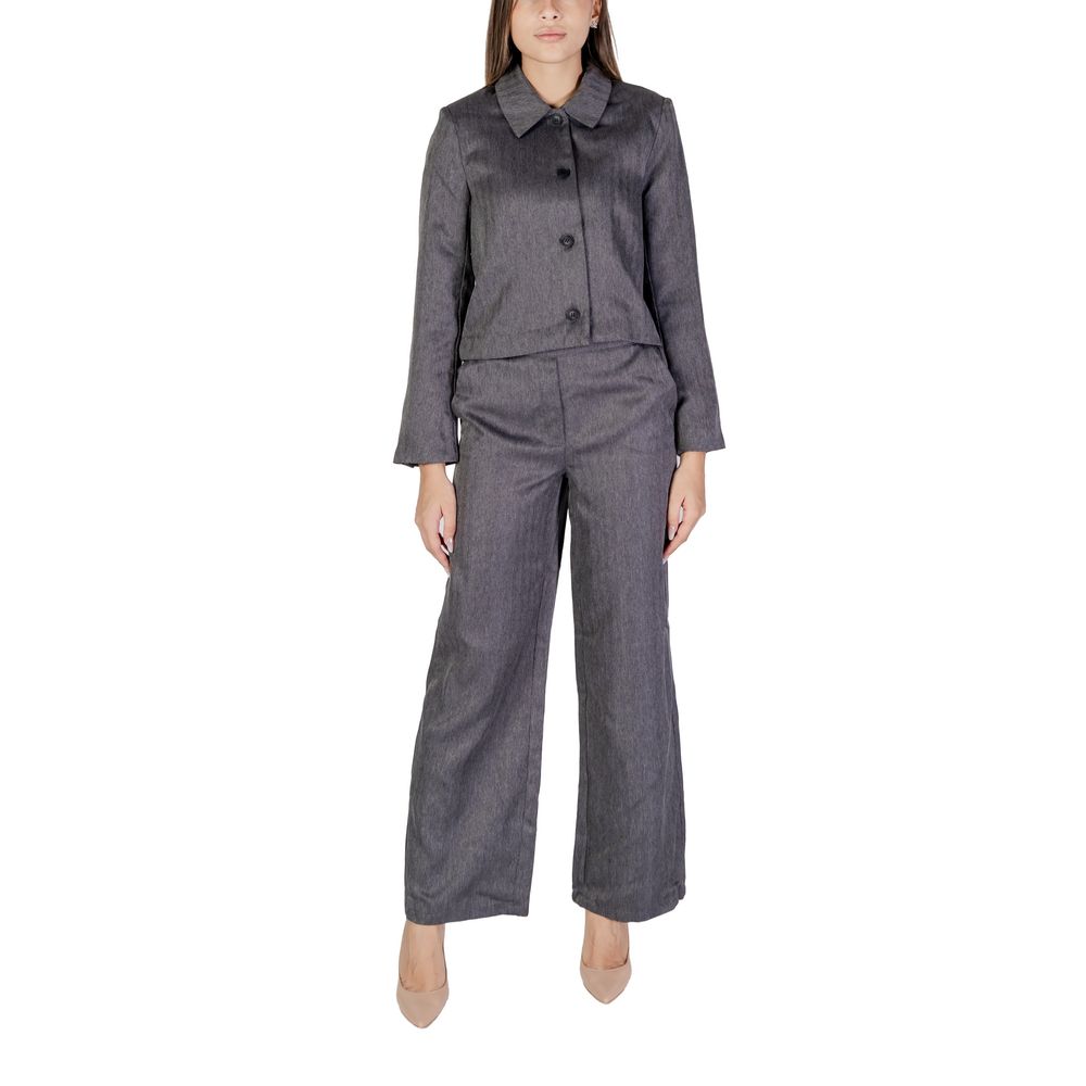 Jacqueline De Yong Gray Polyester Blazer - ClickThatClicks 