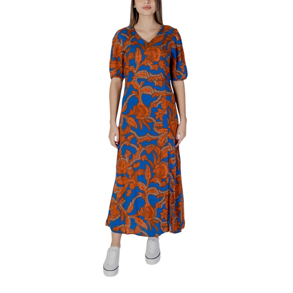B.Young Blue Viscose Long Dress - ClickThatClicks 