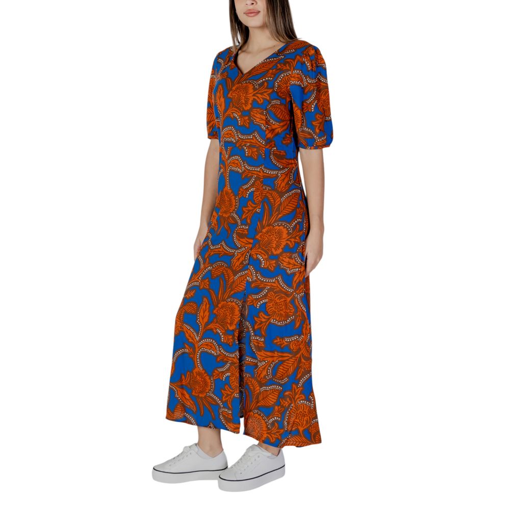 B.Young Blue Viscose Long Dress - ClickThatClicks 