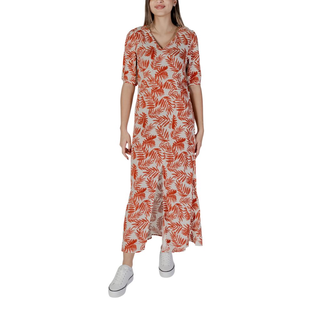 B.Young Red Viscose Long Dress - ClickThatClicks 