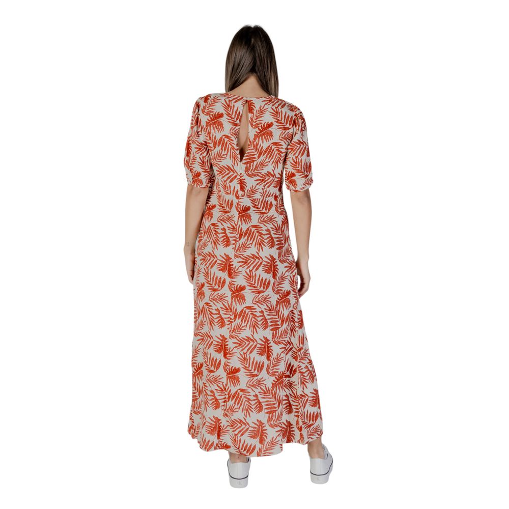B.Young Red Viscose Long Dress - ClickThatClicks 