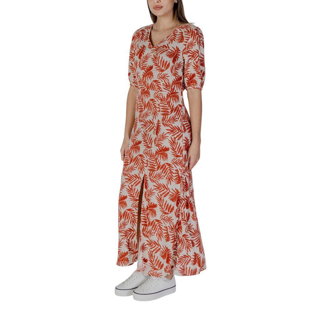 B.Young Red Viscose Long Dress - ClickThatClicks 