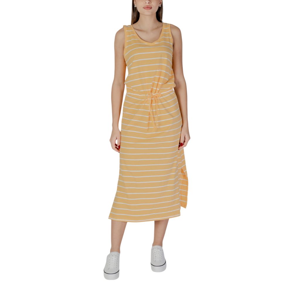 B.Young Yellow Cotton Long Dress - ClickThatClicks 