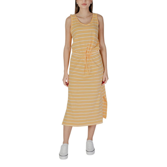 B.Young Yellow Cotton Long Dress - ClickThatClicks 