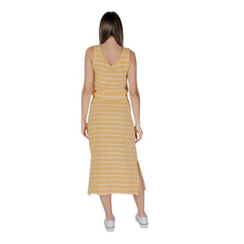 B.Young Yellow Cotton Long Dress - ClickThatClicks 