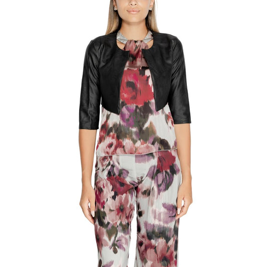 Rinascimento Black Polyethylene Cardigan - ClickThatClicks 