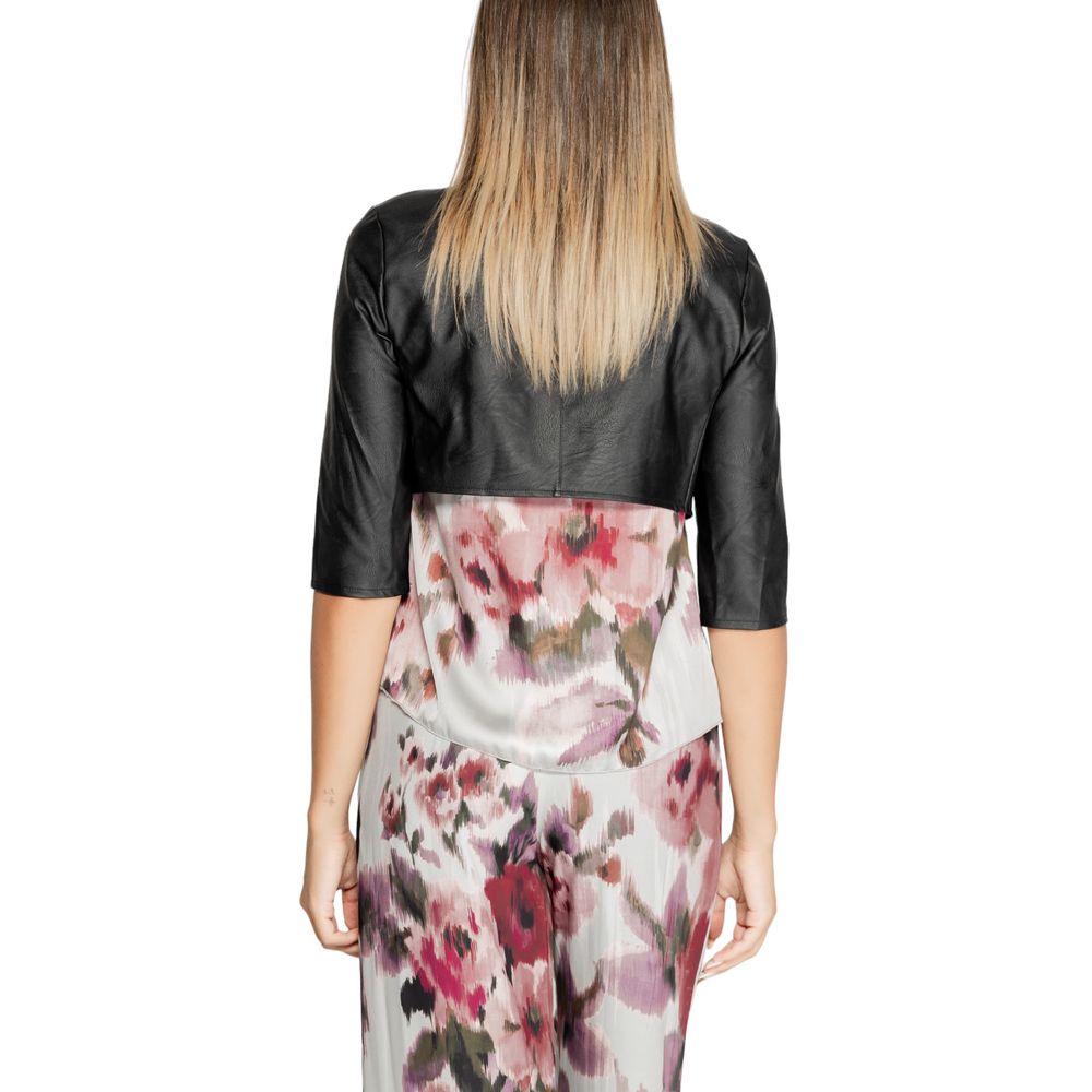 Rinascimento Black Polyethylene Cardigan - ClickThatClicks 