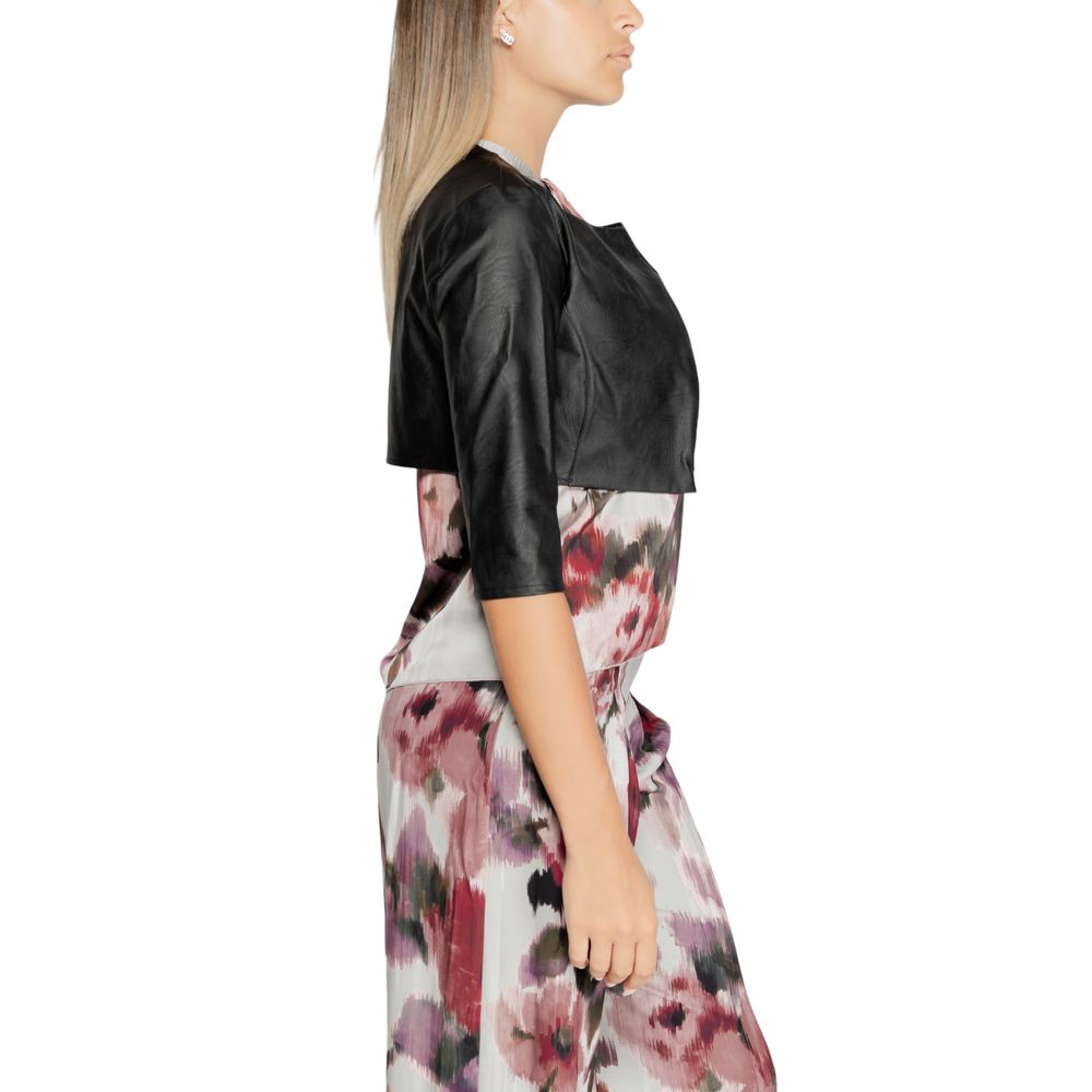 Rinascimento Black Polyethylene Cardigan - ClickThatClicks 