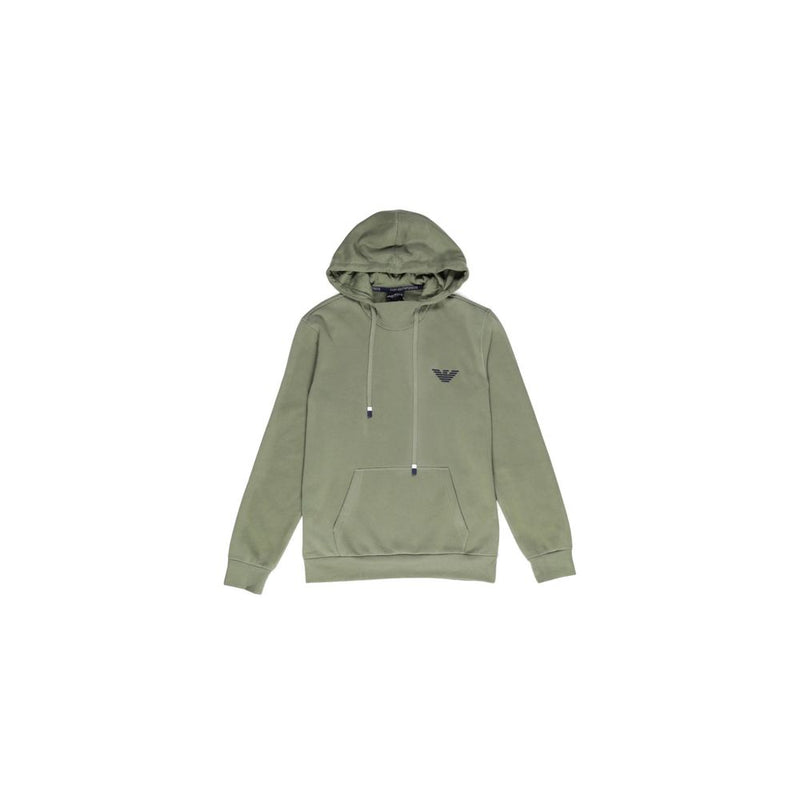 Emporio Armani Underwear Green Cotton Hoodie