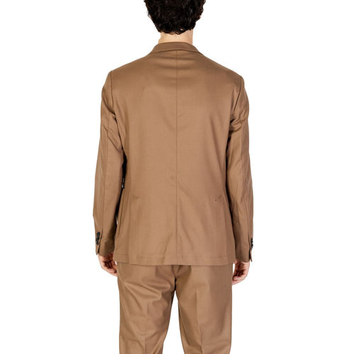 Hamaki-Ho Beige Polyester Blazer - ClickThatClicks 