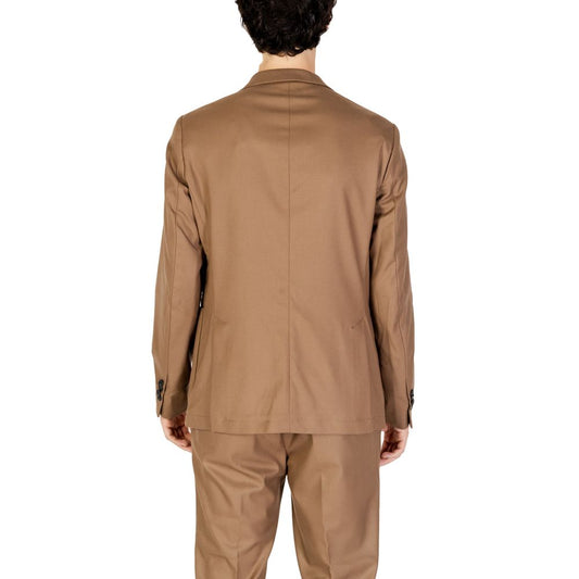 Hamaki-Ho Beige Polyester Blazer - ClickThatClicks 