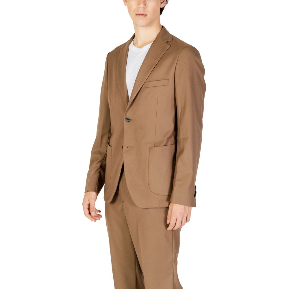 Hamaki-Ho Beige Polyester Blazer - ClickThatClicks 