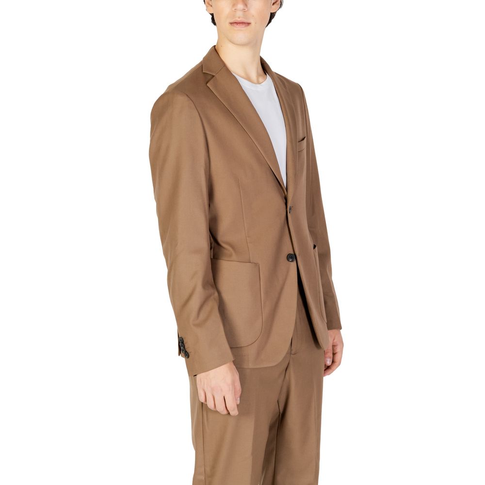 Hamaki-Ho Beige Polyester Blazer - ClickThatClicks 