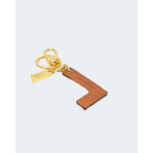 Alviero Martini Prima Classe Beige Leather Keychain - ClickThatClicks 