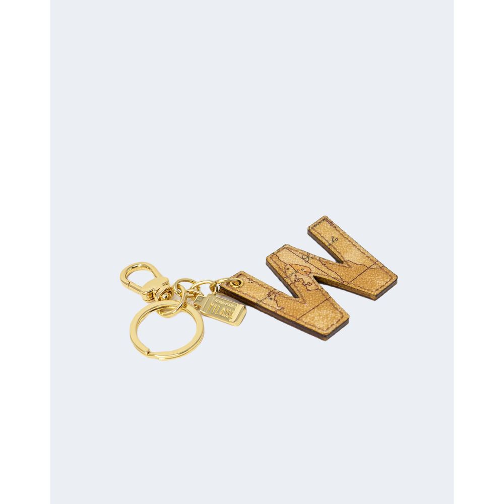 Alviero Martini Prima Classe Beige Leather Keychain - ClickThatClicks 