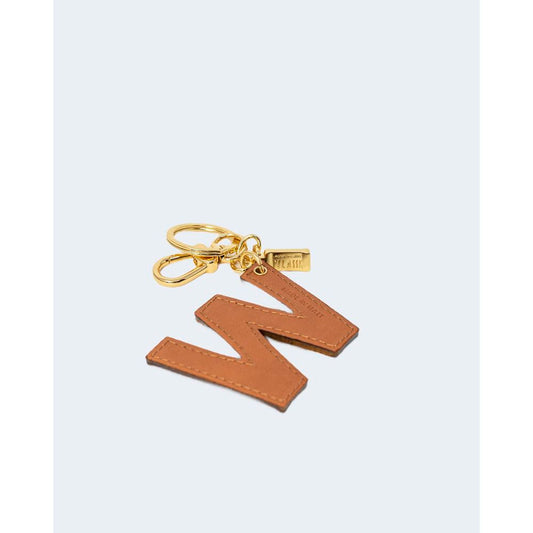 Alviero Martini Prima Classe Beige Leather Keychain - ClickThatClicks 