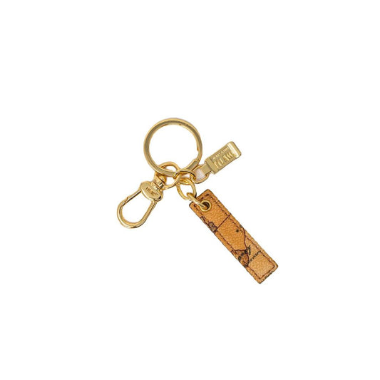 Alviero Martini Prima Classe Beige Leather Keychain - ClickThatClicks 