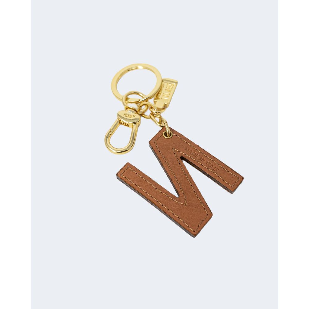 Alviero Martini Prima Classe Beige Leather Keychain - ClickThatClicks 