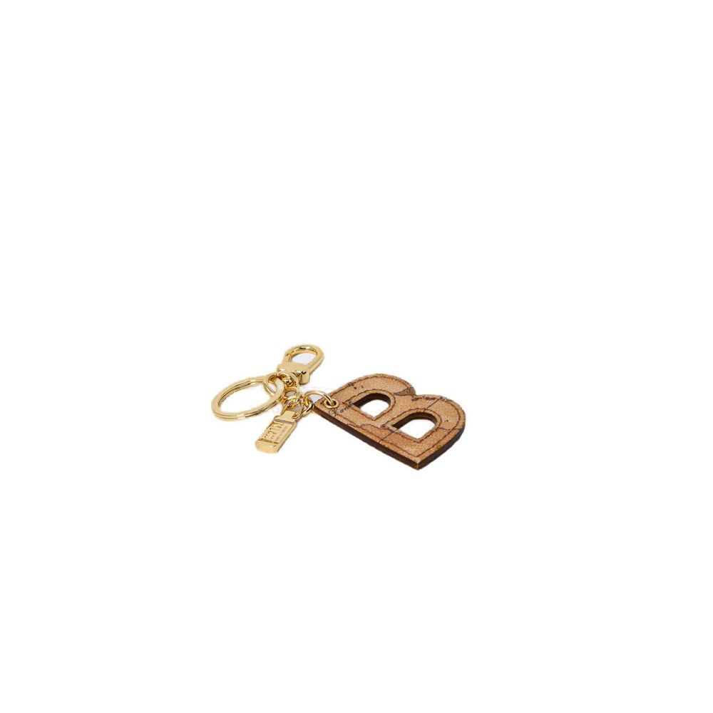 Alviero Martini Prima Classe Beige Cotton Keychain - ClickThatClicks 