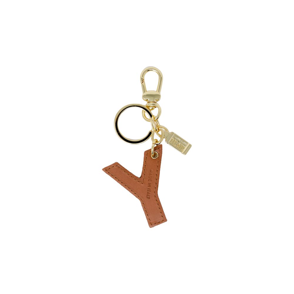 Alviero Martini Prima Classe Beige Artificial Leather Keychain - ClickThatClicks 