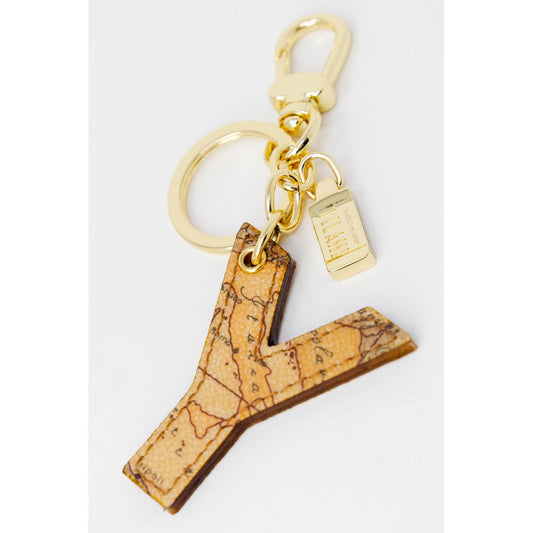 Alviero Martini Prima Classe Beige Artificial Leather Keychain - ClickThatClicks 