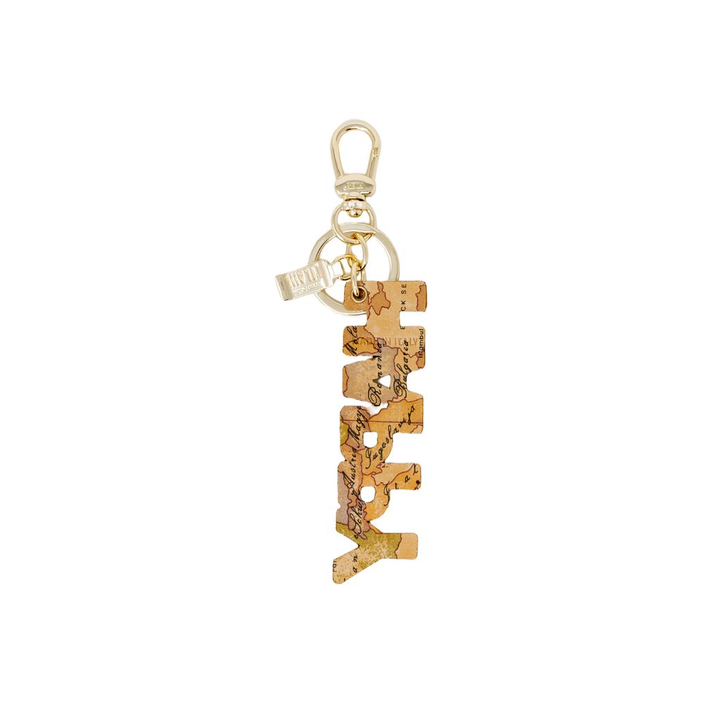 Alviero Martini Prima Classe Beige Polyester Keychain - ClickThatClicks 