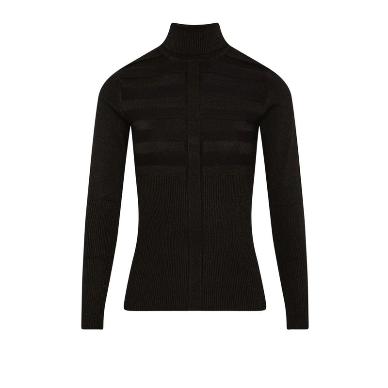 Morgan De Toi Black Viscose Turtleneck