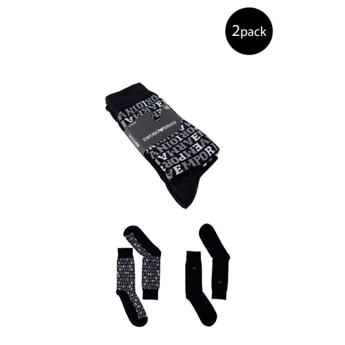 Emporio Armani Underwear Black Cotton Socks - ClickThatClicks 