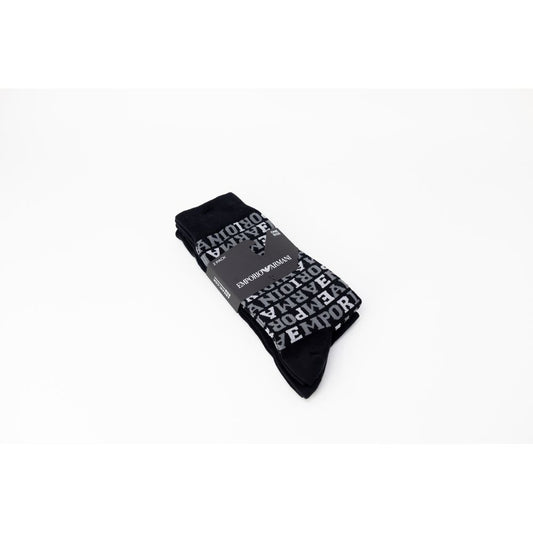 Emporio Armani Underwear Black Cotton Socks - ClickThatClicks 