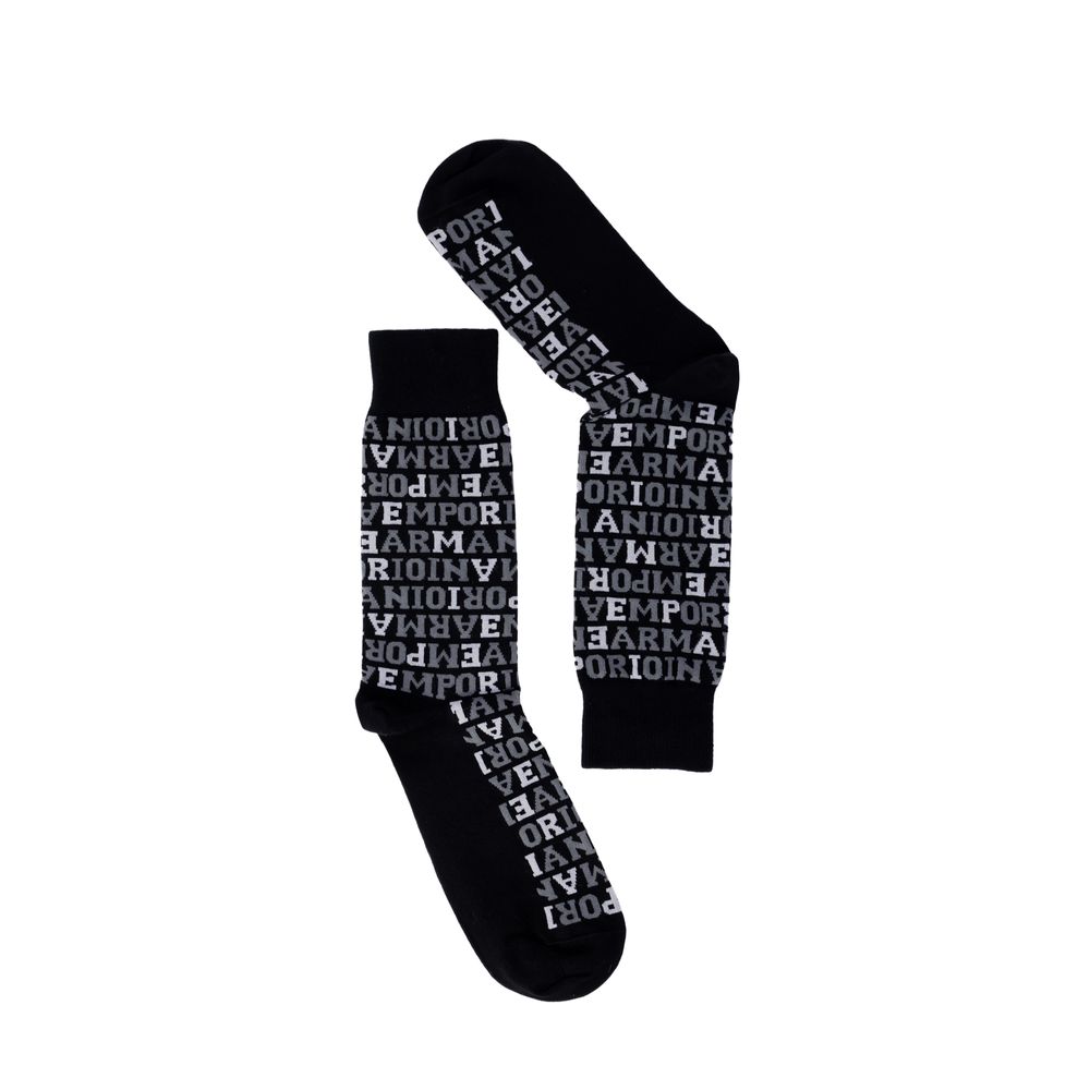 Emporio Armani Underwear Black Cotton Socks - ClickThatClicks 