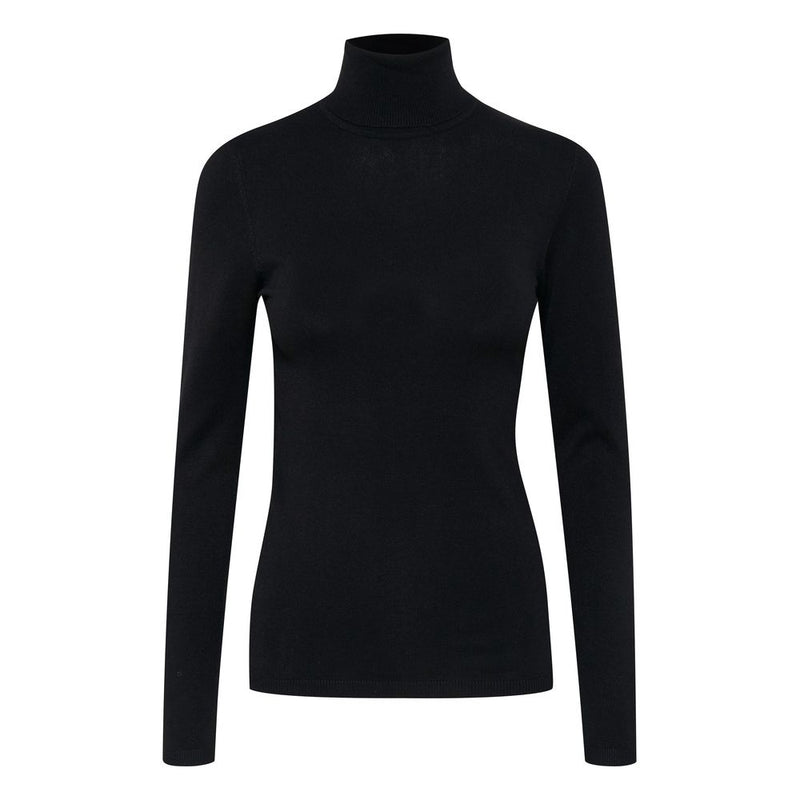 ICHI Black Viscose Turtleneck