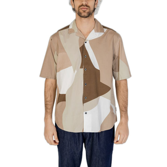 Only & Sons Brown Cotton Shortsleeve Shirt - ClickThatClicks 