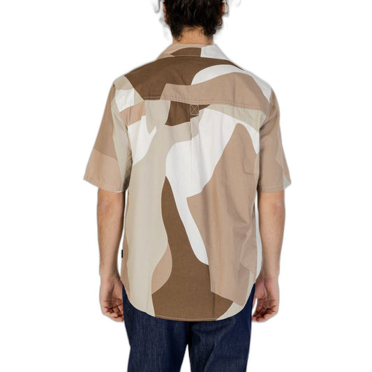 Only & Sons Brown Cotton Shortsleeve Shirt - ClickThatClicks 