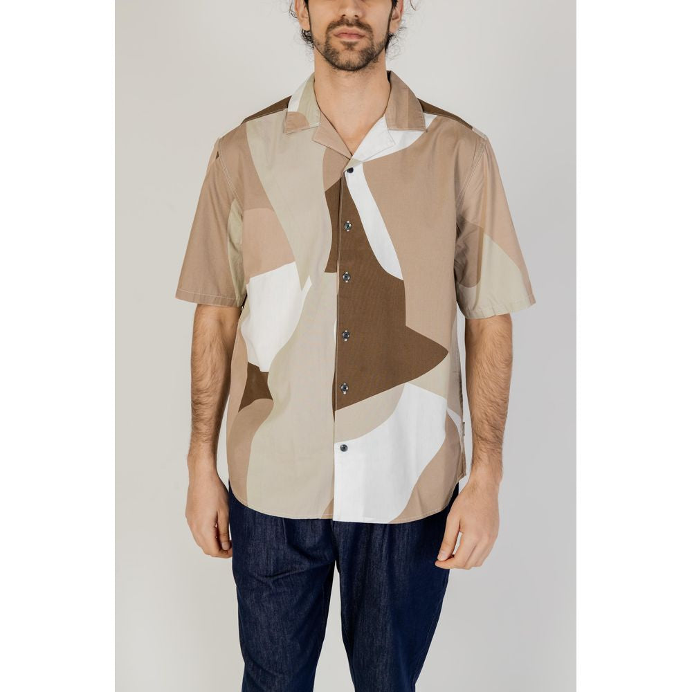 Only & Sons Brown Cotton Shortsleeve Shirt - ClickThatClicks 