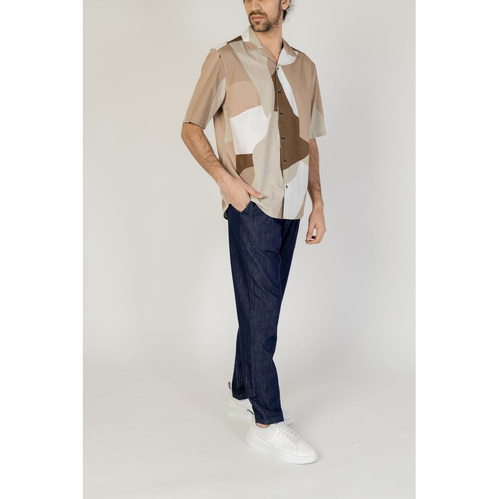 Only & Sons Brown Cotton Shortsleeve Shirt - ClickThatClicks 