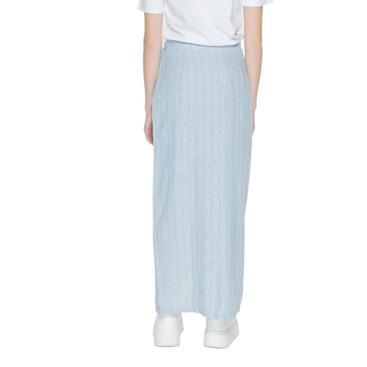 Vero Moda Light Blue Linen Long Skirt - ClickThatClicks 