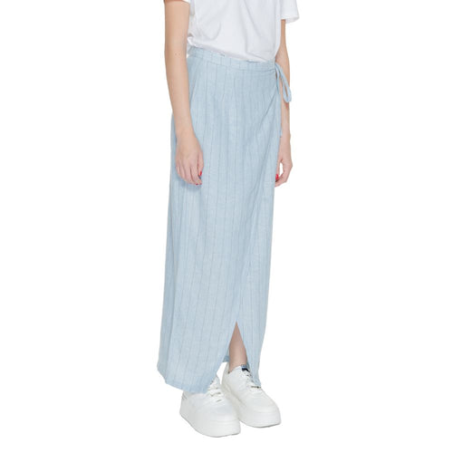 Vero Moda Light Blue Linen Long Skirt - ClickThatClicks 