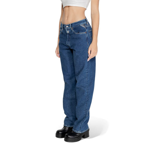 Replay Blue Cotton Mom Jeans - ClickThatClicks 