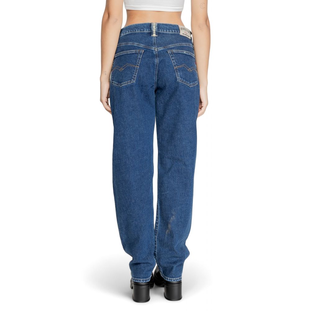 Replay Blue Cotton Mom Jeans - ClickThatClicks 