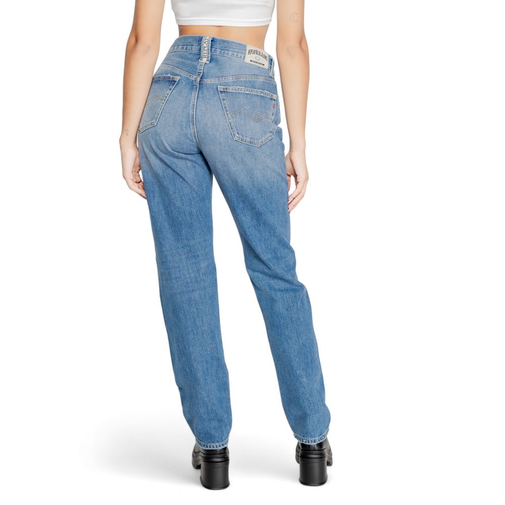 Replay Blue Cotton Mom Jeans - ClickThatClicks 