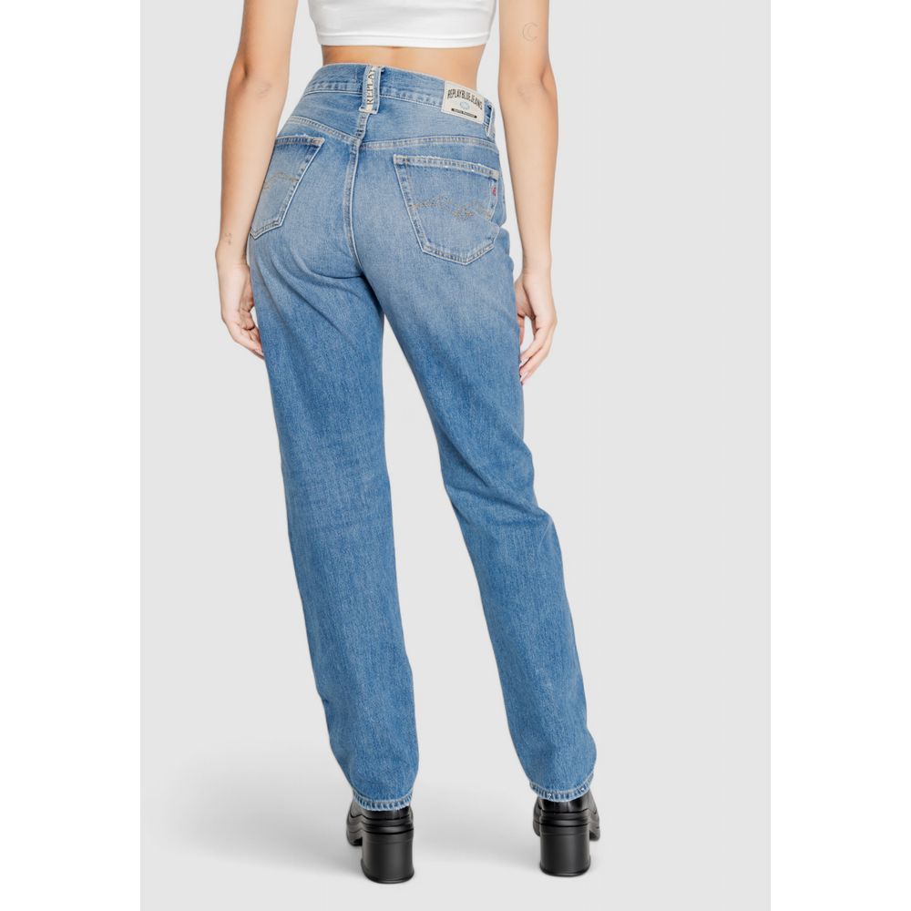 Replay Blue Cotton Mom Jeans - ClickThatClicks 