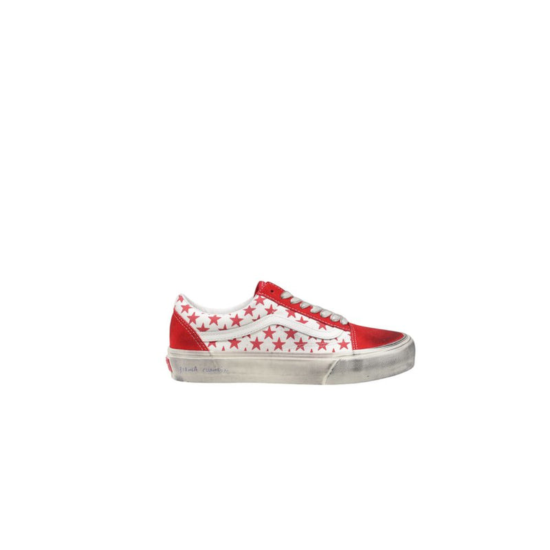 Vans Red Suede Leather Low Top Sneakers