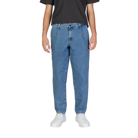 Jack Jones Blue Cotton Relaxed Fit Jeans - ClickThatClicks 
