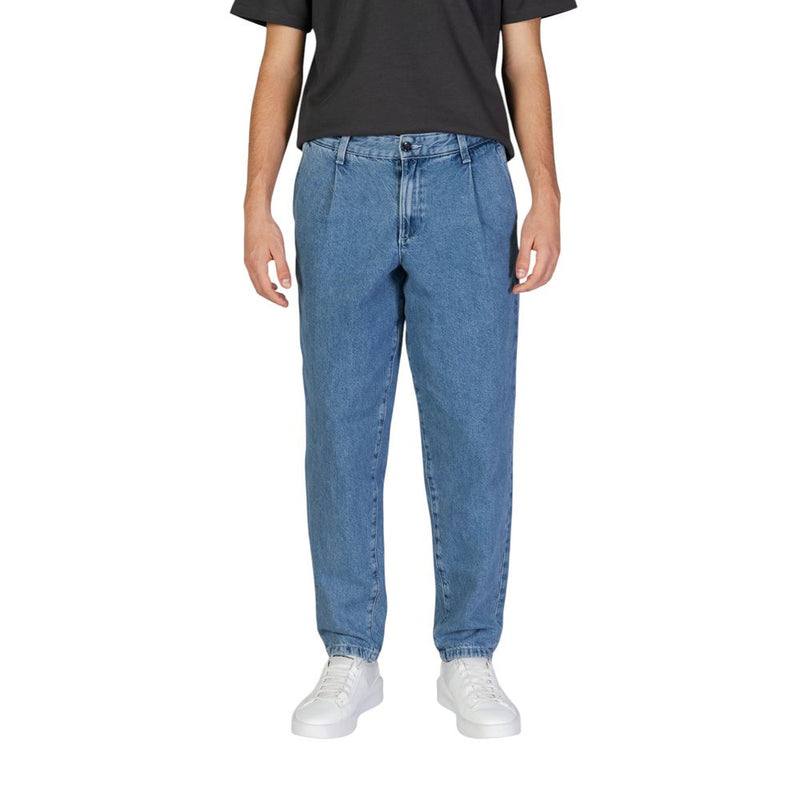 Jack Jones Blue Cotton Relaxed Fit Jeans